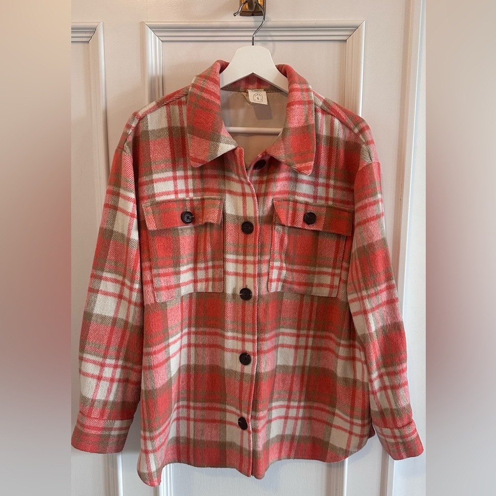 KAFFE plaid jacket. Size 6